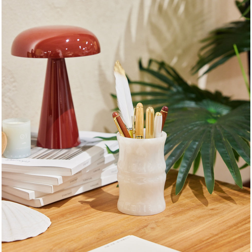 MILKY WHITE ONYX CADDY